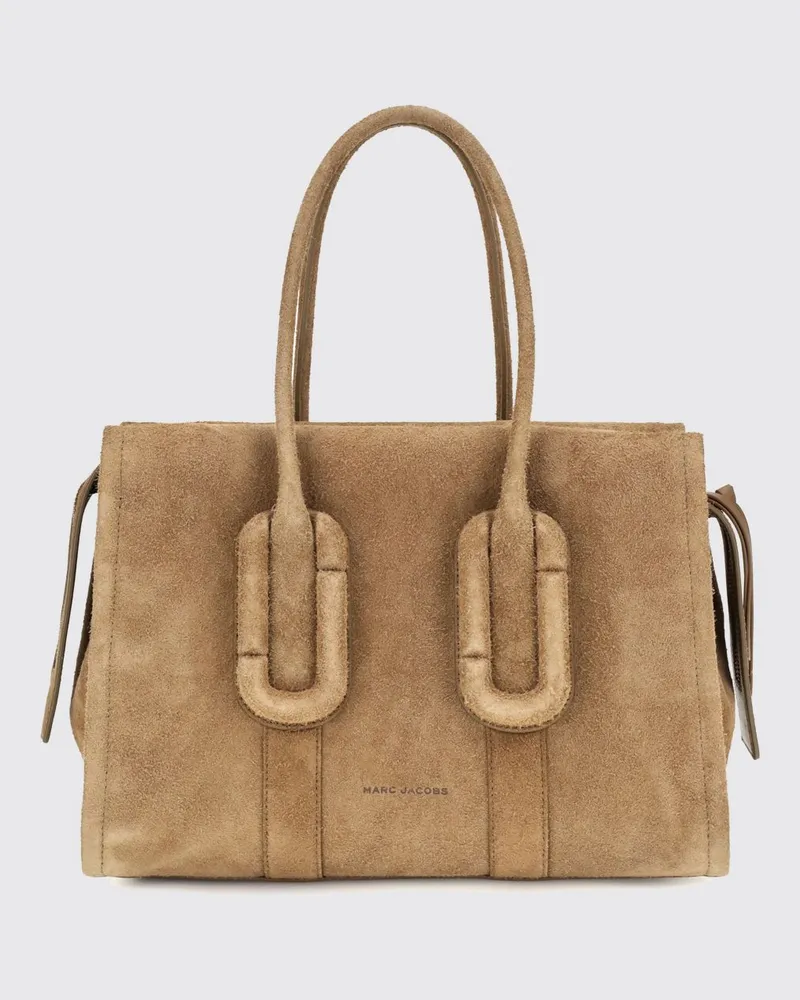 Marc Jacobs Babe City Tote-Bag aus Kalbsveloursleder Wallnuss