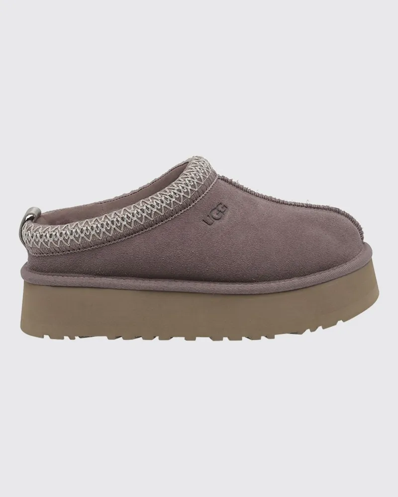 UGG Tazz II Mules aus Veloursleder mit Plateausohle und Kontrastnähten Lila
