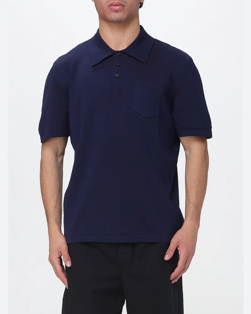 A.P.C. Baumwollstrick-Polo Navy
