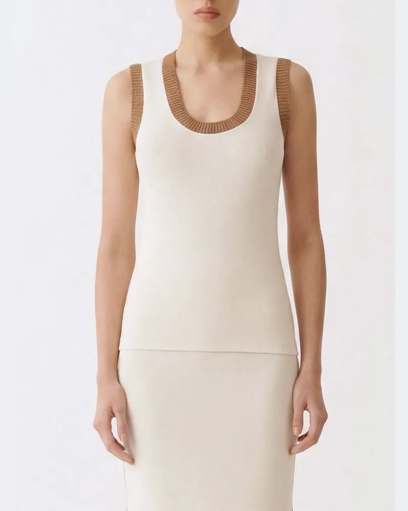 Fabiana Filippi Stricktop aus Baumwolle Butter