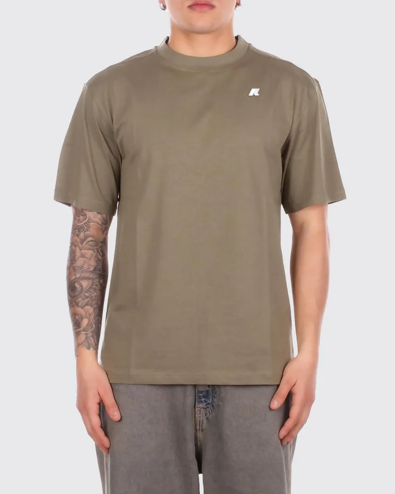 K-Way Basic Baumwoll-T-Shirt von Grün