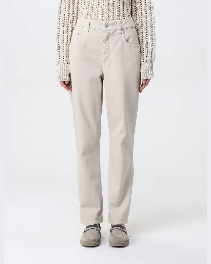 Brunello Cucinelli Hose damen Ivory