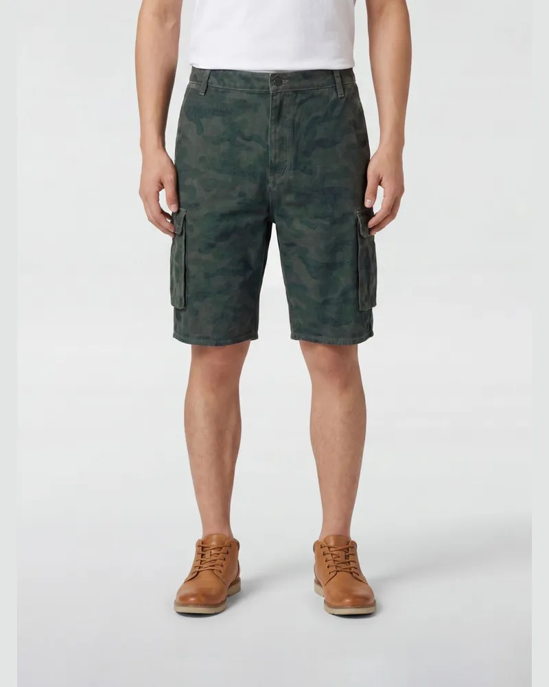 Daily Paper Cargo-Shorts aus Baumwolle mit Camouflage-Print und mittlerer Leibhöhe Grün