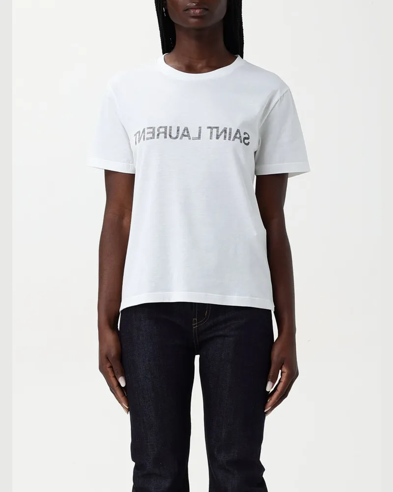 Saint Laurent T-shirt damen Weiß