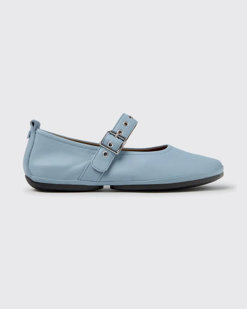 Camper Right Nina Mary Janes aus Kalbsleder mit verstellbarem Riemen Blau