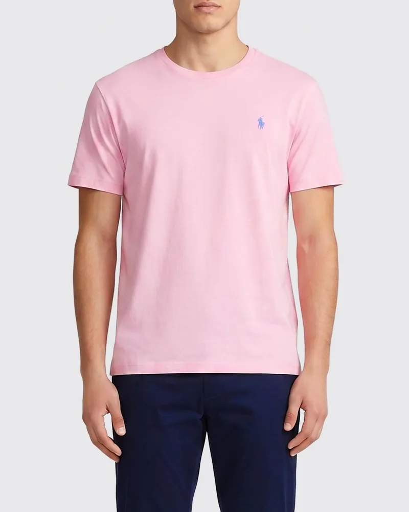 Ralph Lauren Pony-Logo Baumwoll-T-Shirt Puder