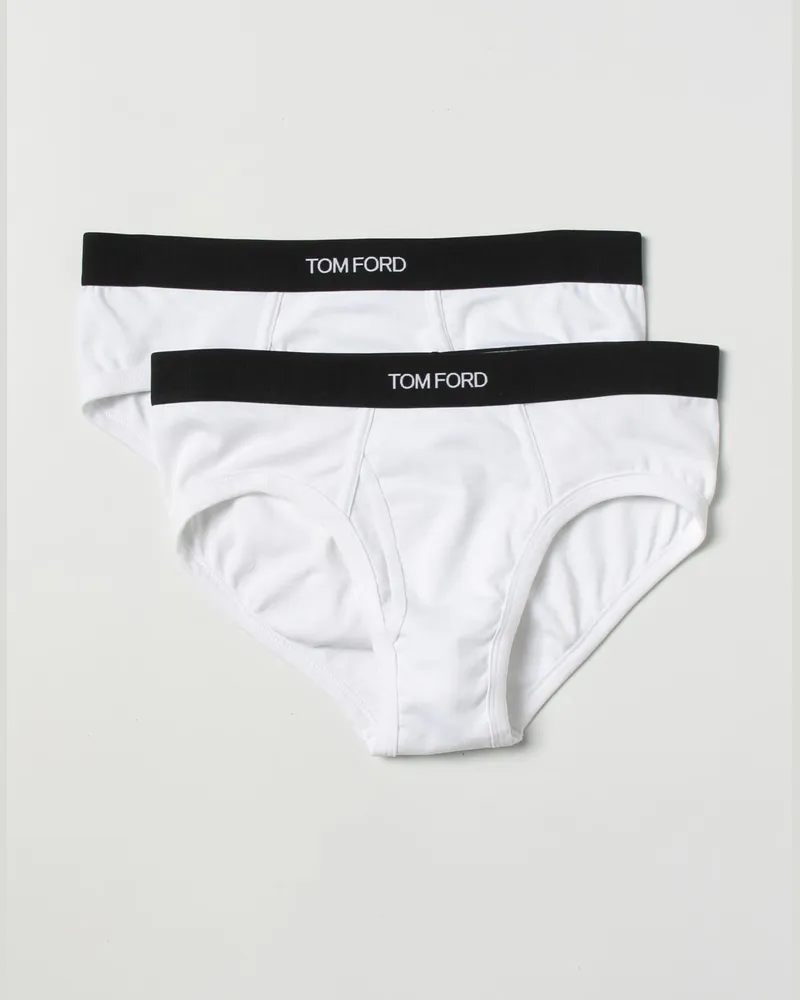 Tom Ford 2er-Set Slips aus Stretch-Baumwolle Weiß