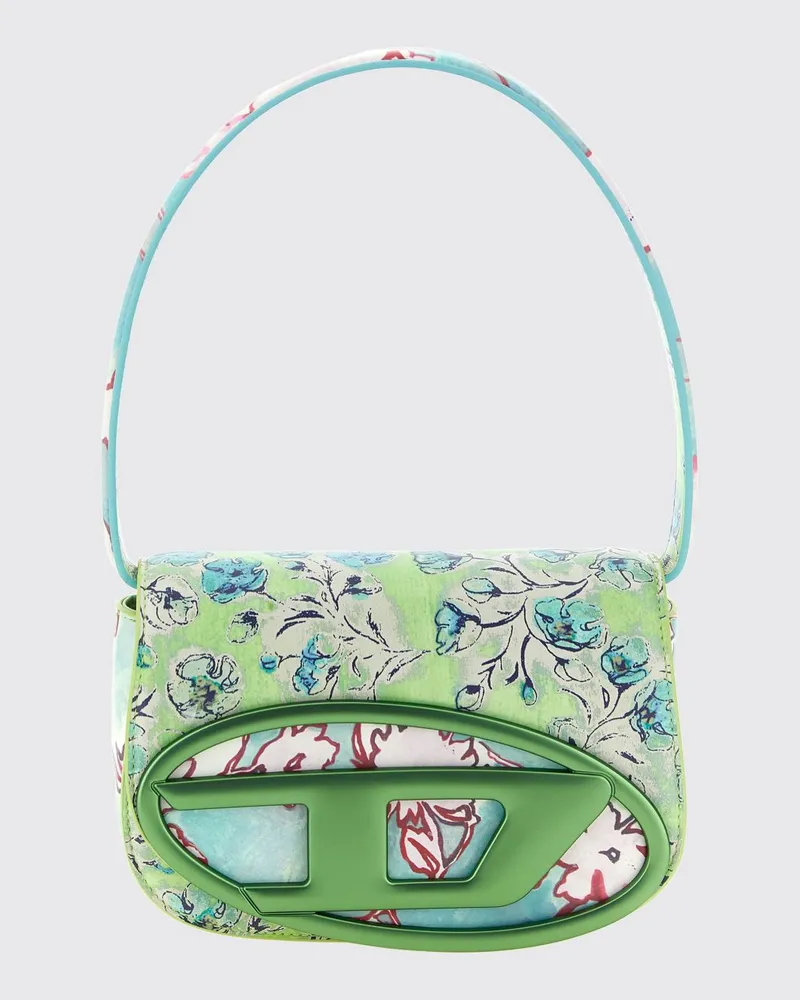 Diesel 1DR Schultertasche von mit Blumendruck und Oval D-Logo Bunt