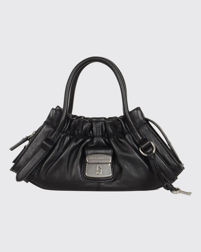 Marc Jacobs Lederhandtasche The Cristina mit Vorhängeschloss und abnehmbarem Gurt Schwarz