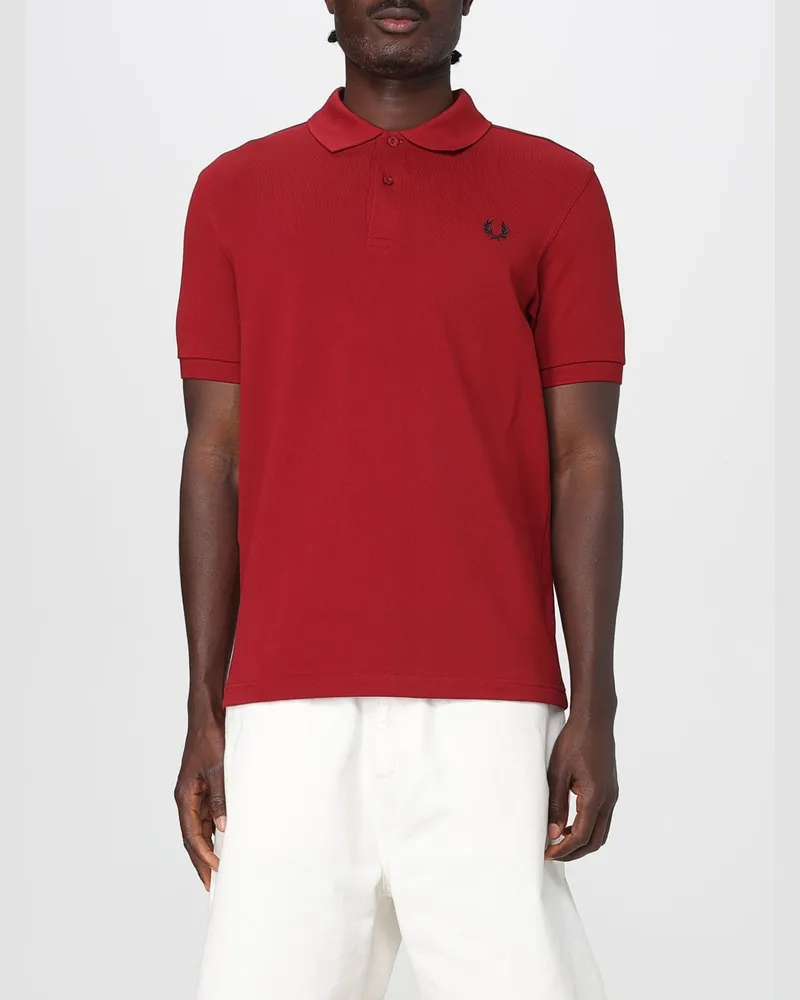 Fred Perry T-shirt herren Burgunderrot
