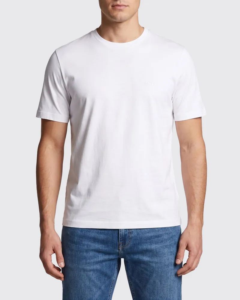 HUGO BOSS Basic Baumwoll-T-Shirt Weiß