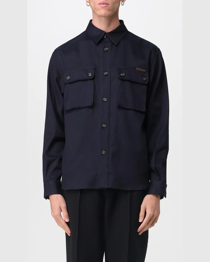 Paolo Pecora Milano Hemd herren Blau