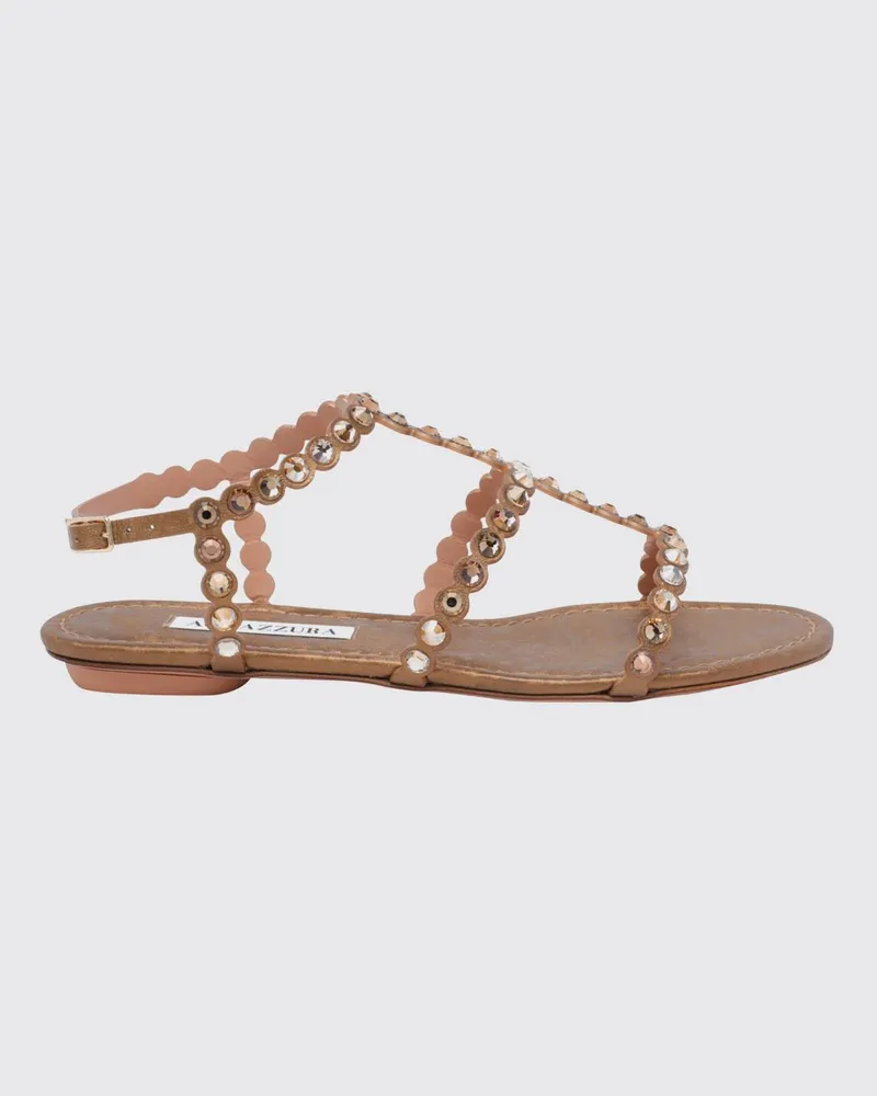 Aquazzura Flache sandalen damen Braun