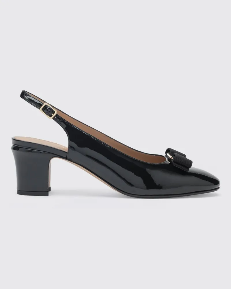Ferragamo Vara Slingback-Pumps aus Lackleder Schwarz