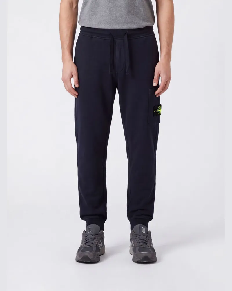 Stone Island Cargohose aus Bio-Baumwolle mit Logo-Patch Blau