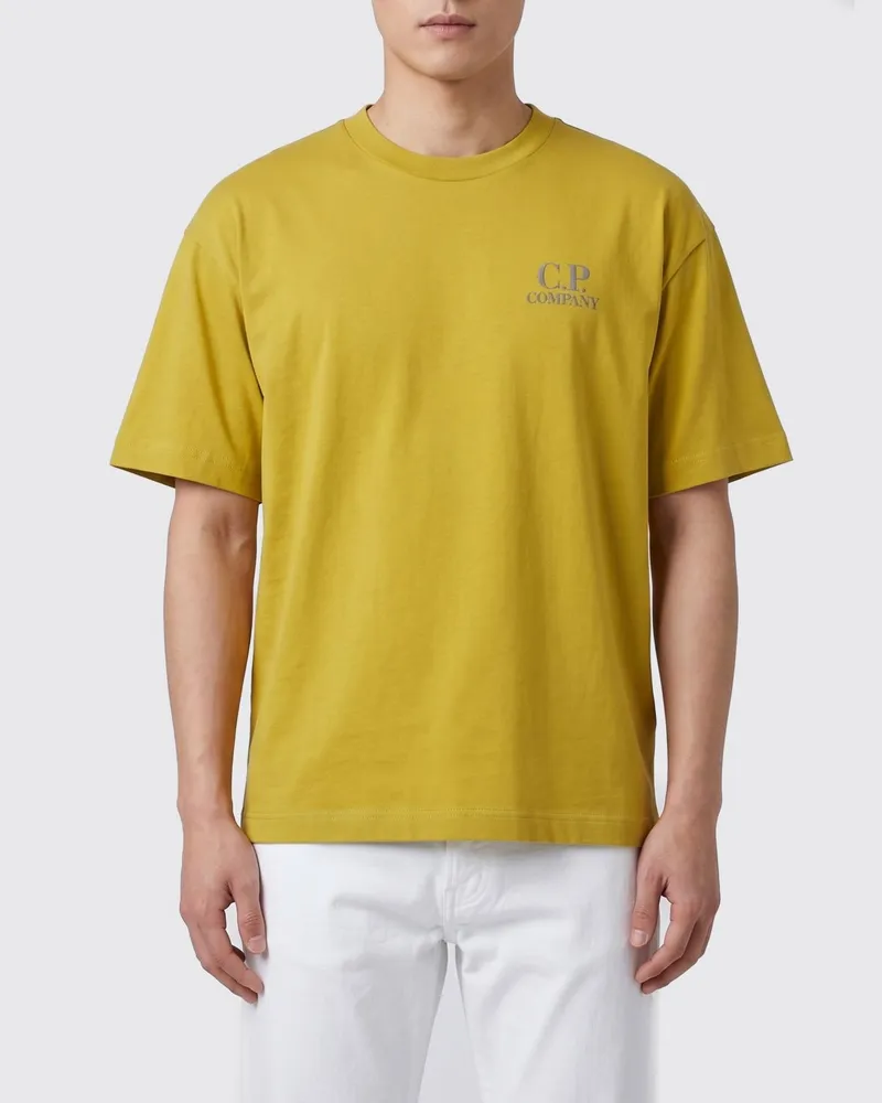 C.P. Company Baumwoll-T-Shirt mit Logo Charcoal