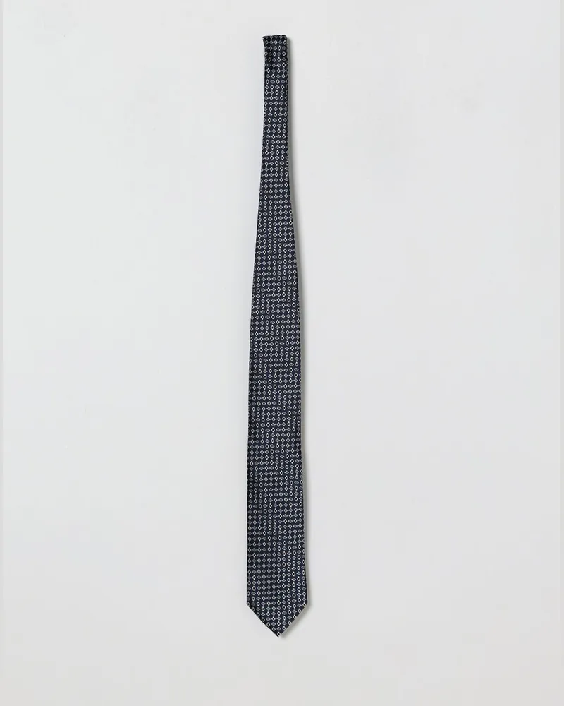 Ermenegildo Zegna Jacquard-Seidenkrawatte Navy