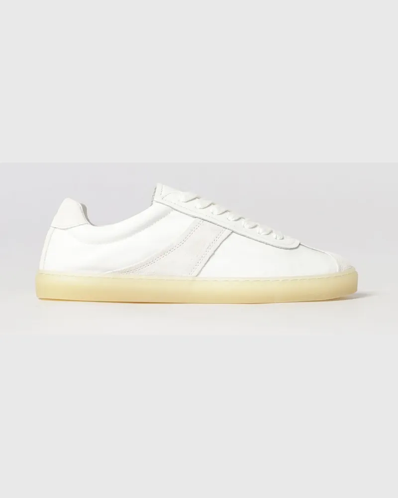 Copenhagen Paia Leder- und Stoff-Sneakers Weiß