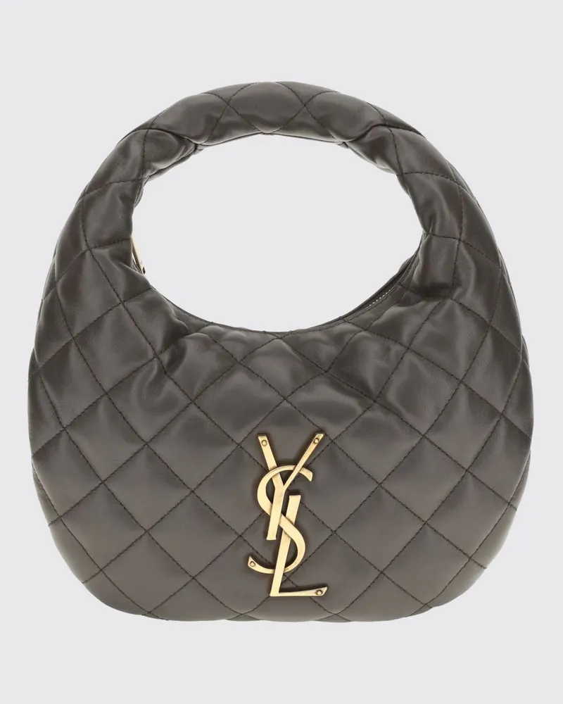 Saint Laurent Icarino Handtasche aus Matelassé-Nappa mit YSL-Monogramm Schwarz
