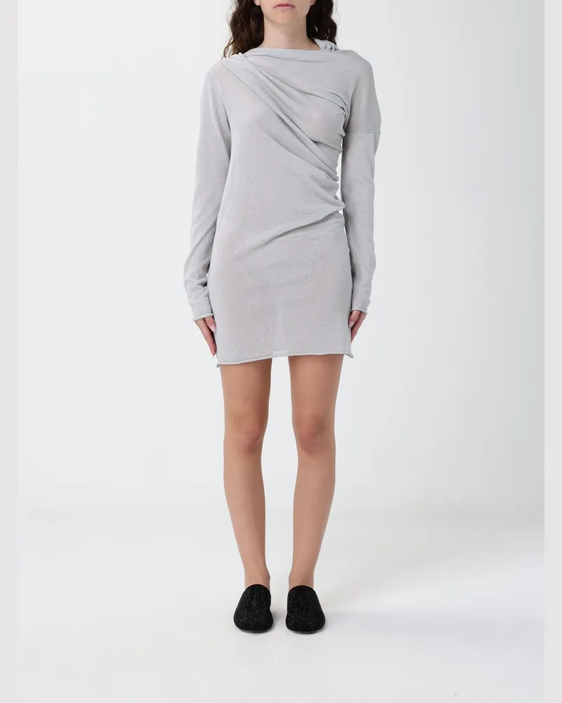 Paloma Wool Asymmetrisches Slim-Fit-Minikleid aus Bio-Baumwolle mit langen Ärmeln Pink