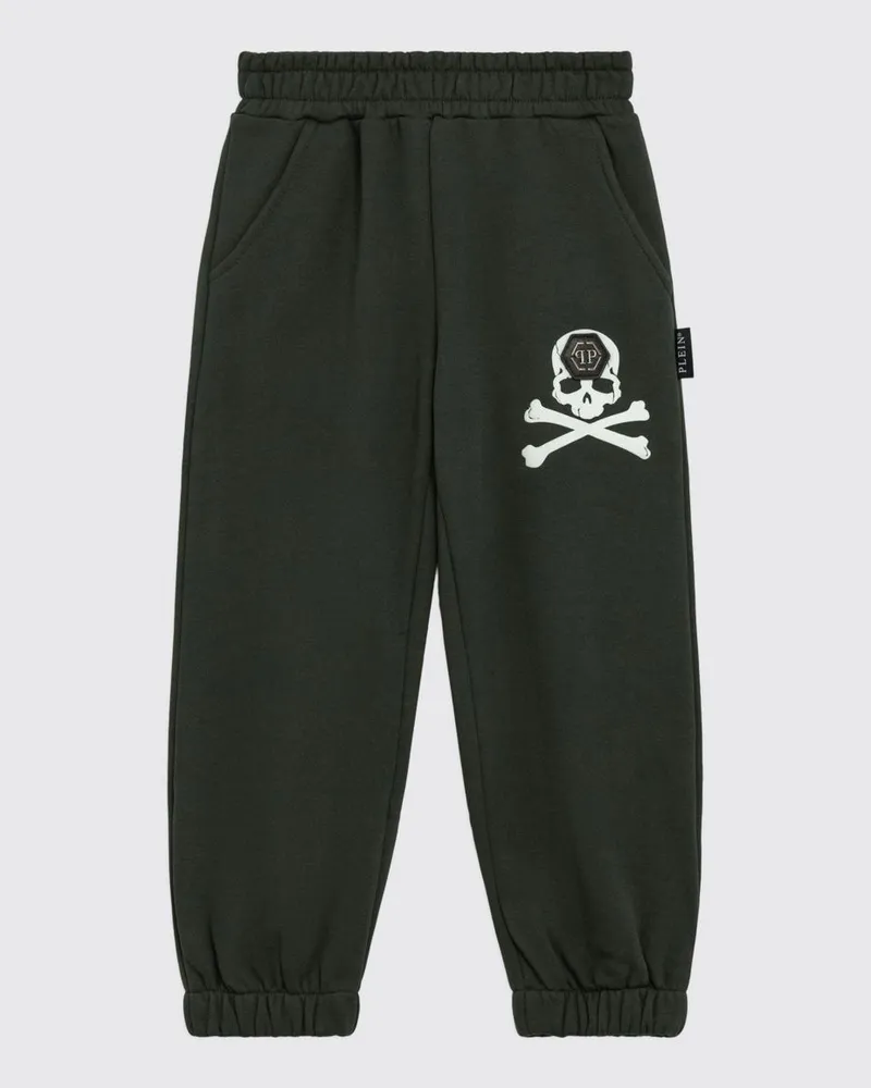 Philipp Plein Jogginghose aus Jersey mit Skull-Print für Jungen Military