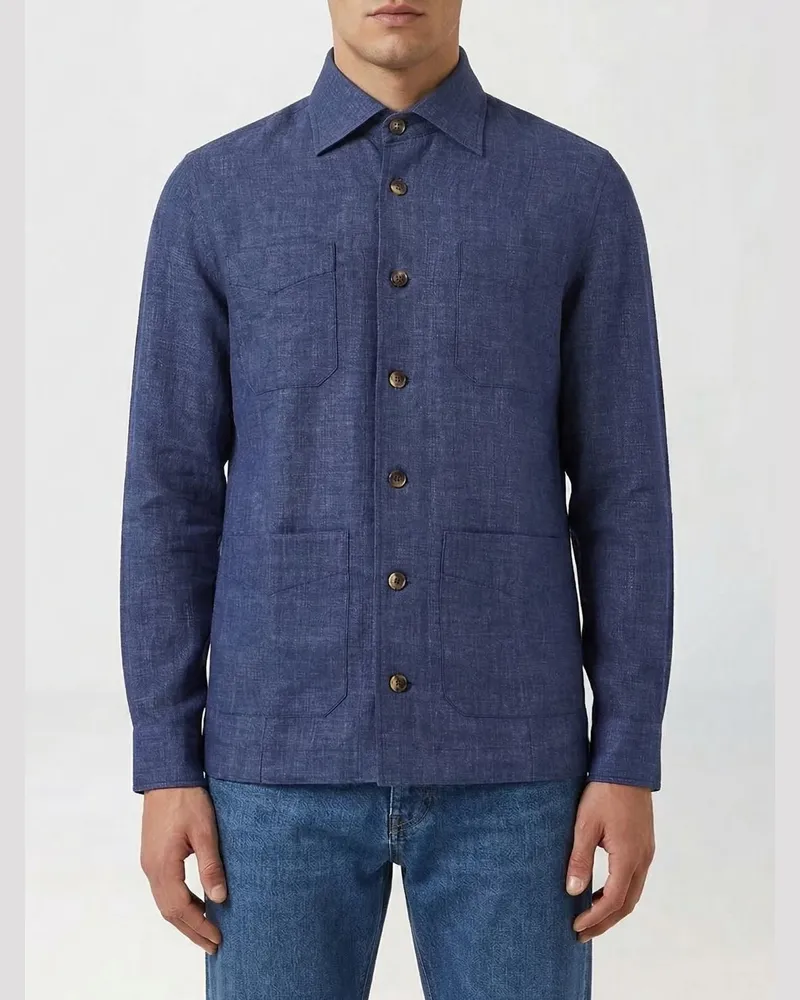 Brunello Cucinelli Hemd herren Blau