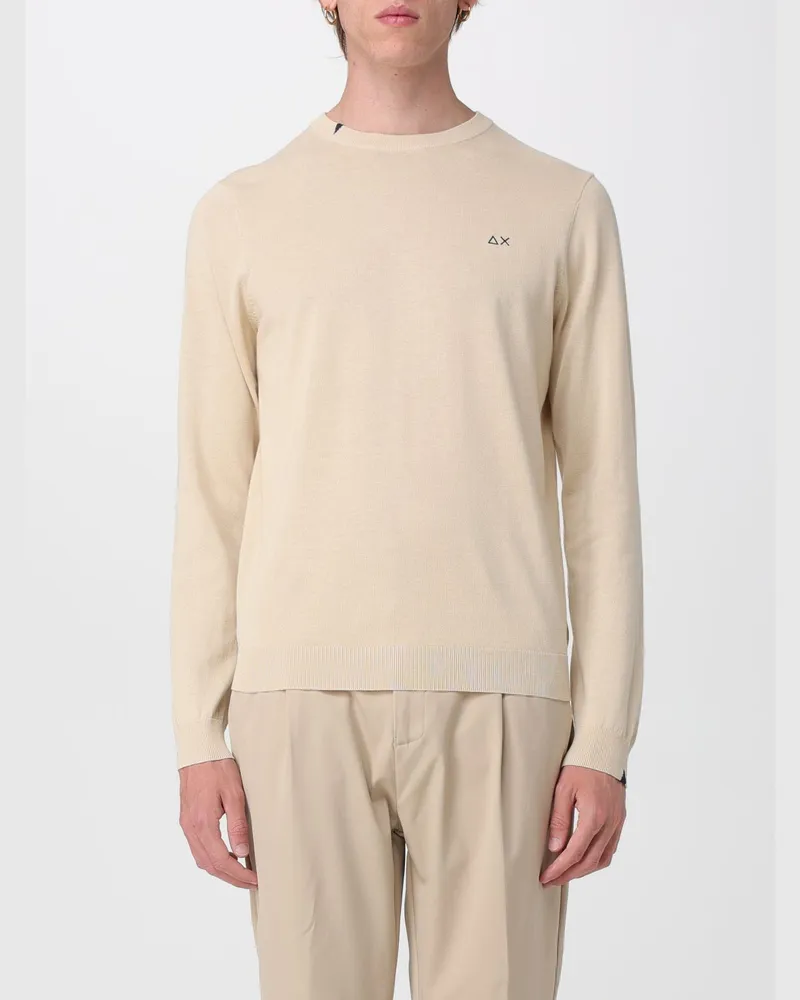 Sun68 Rundhals-Pullover aus Baumwolle Beige