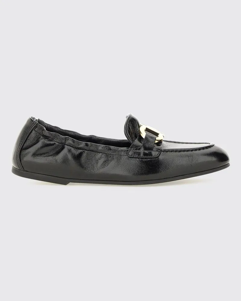 Ferragamo Loafer aus gerafftem Nappaleder mit Gancini-Horsebit Schwarz