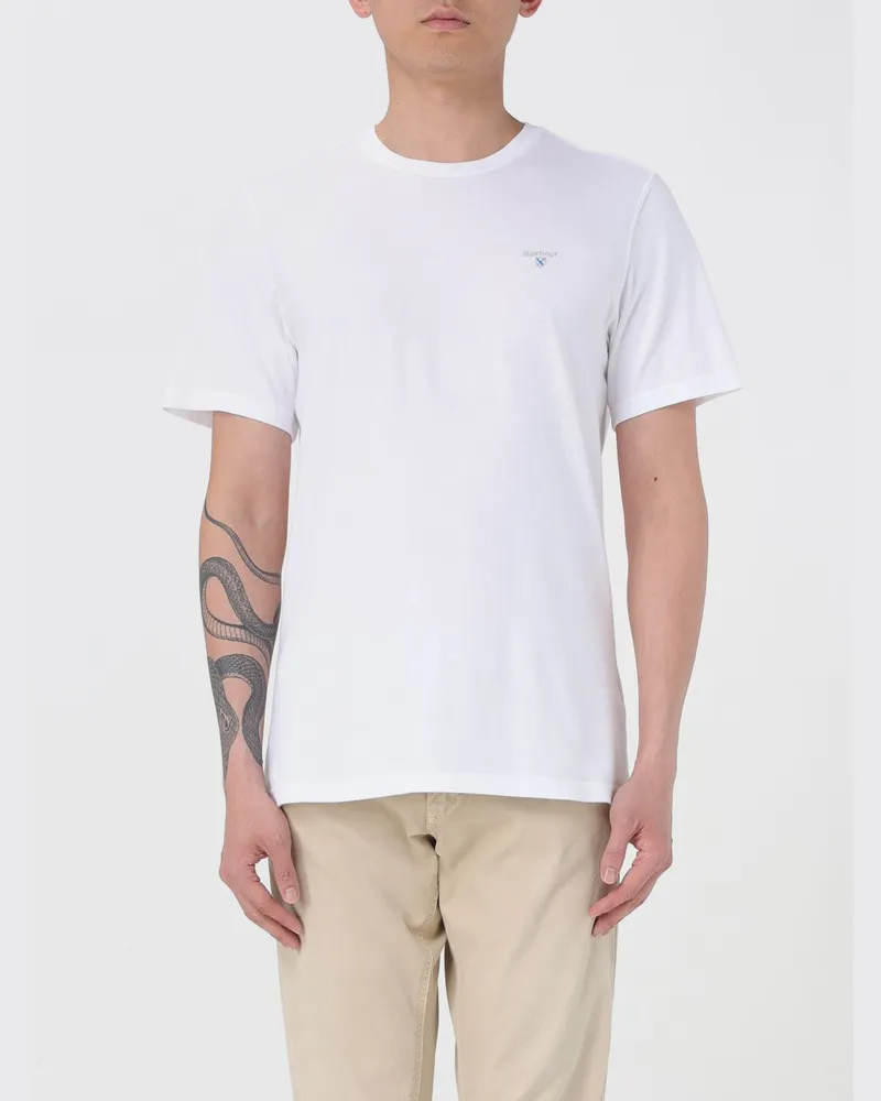 Barbour T-shirt herren Weiß