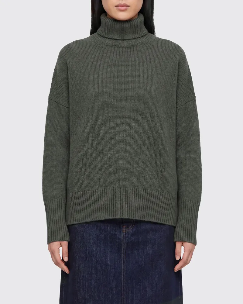 Lisa Yang Rollkragenpullover aus reinem Kaschmir mit überschnittenen Schultern Grün