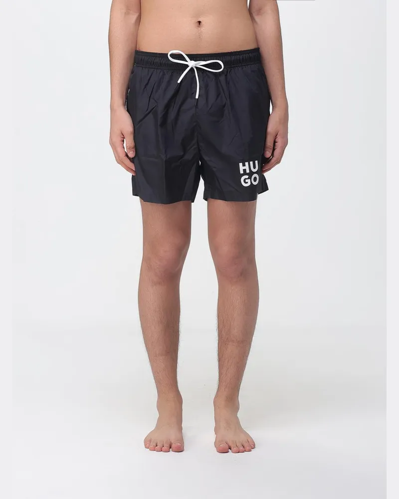 HUGO BOSS Badeshorts aus Polyester Schwarz