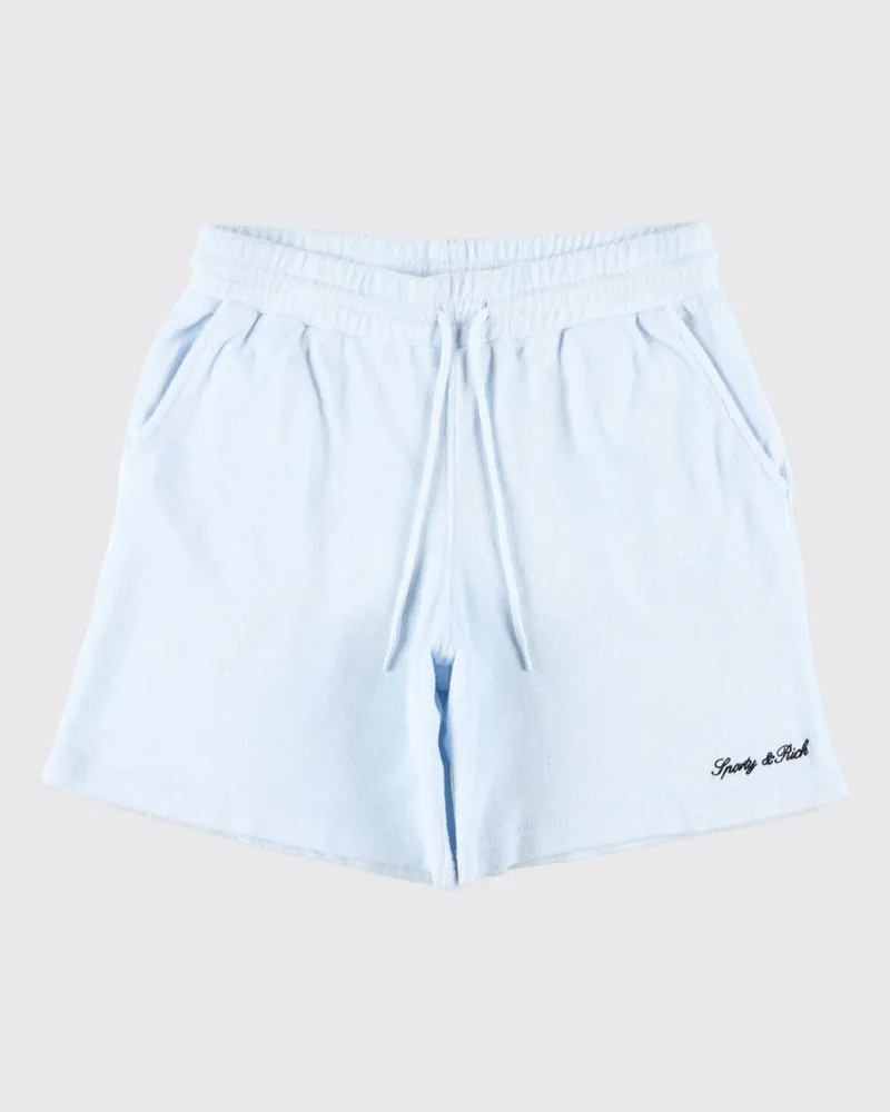 SPORTY & RICH SPORTY  RICH Jogging-Shorts Sporty & Rich für Kinder aus Baumwolle mit Kordelzug und Logo Himmelblau