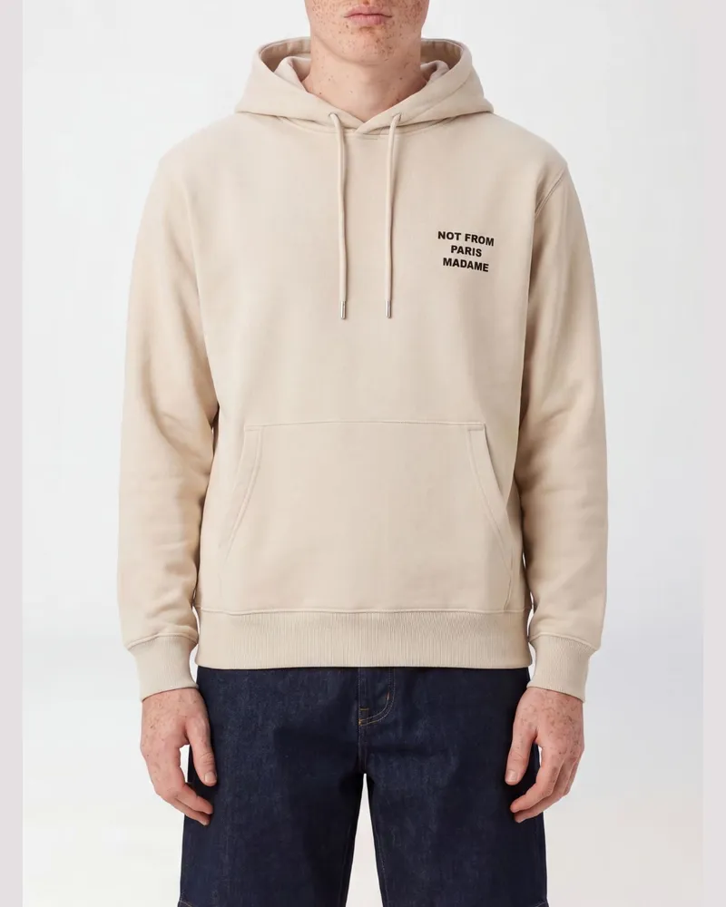 Drôle de Monsieur Baumwoll-Kapuzenpullover Yellow