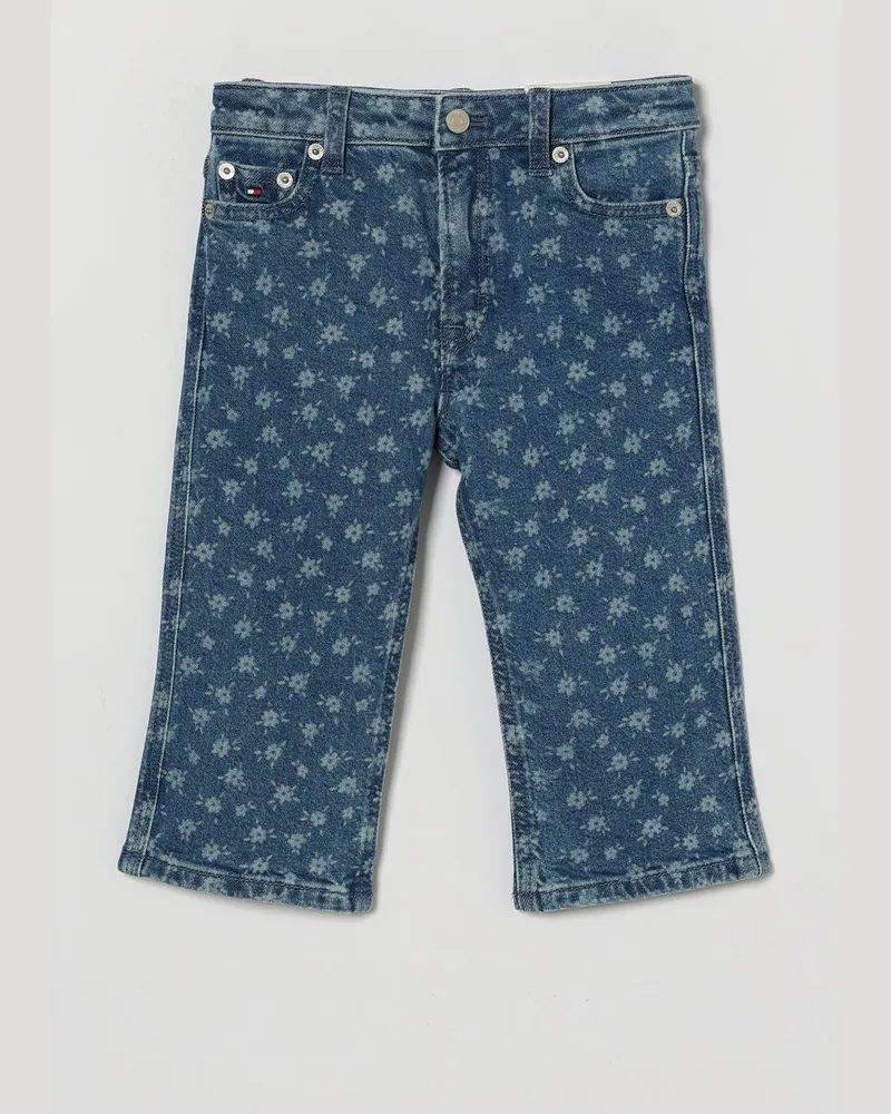 Tommy Hilfiger Straight-Leg-Jeans für Mädchen aus geblümtem Denim Denim