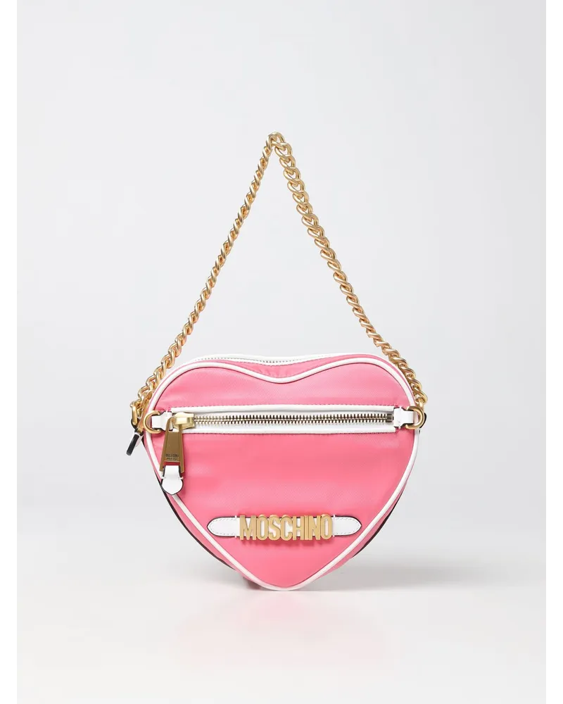 Moschino Schultertasche damen Fuchsia