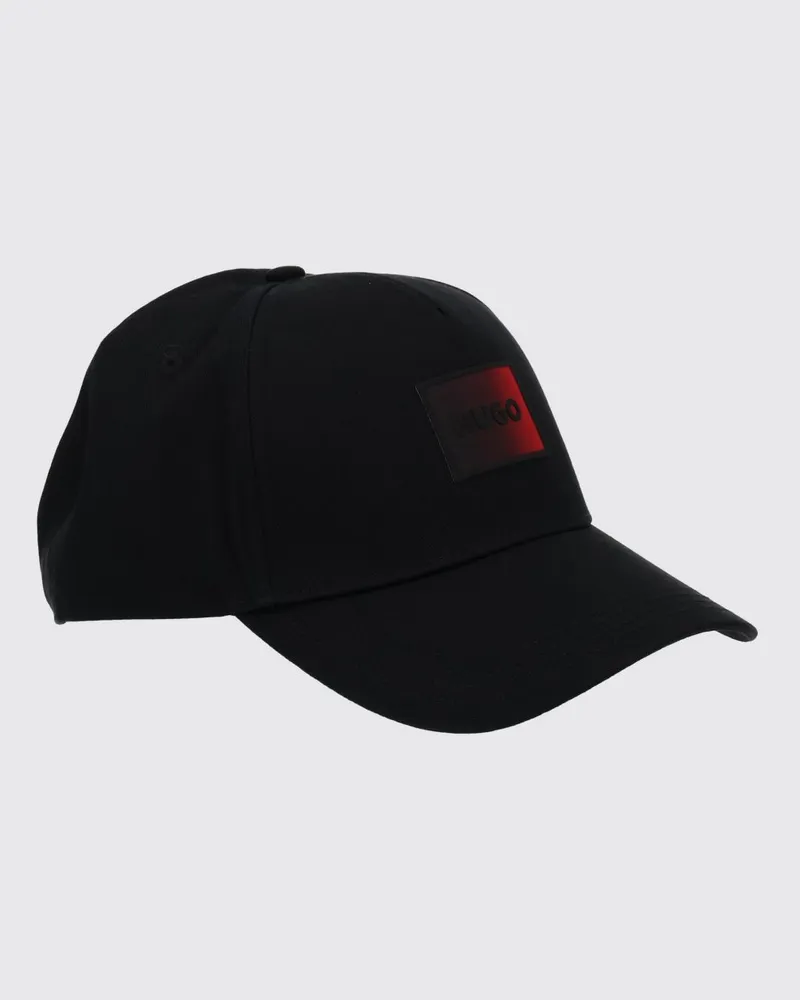 HUGO BOSS Baseballkappe aus Baumwolle mit Schirm und gesticktem Logo Schwarz