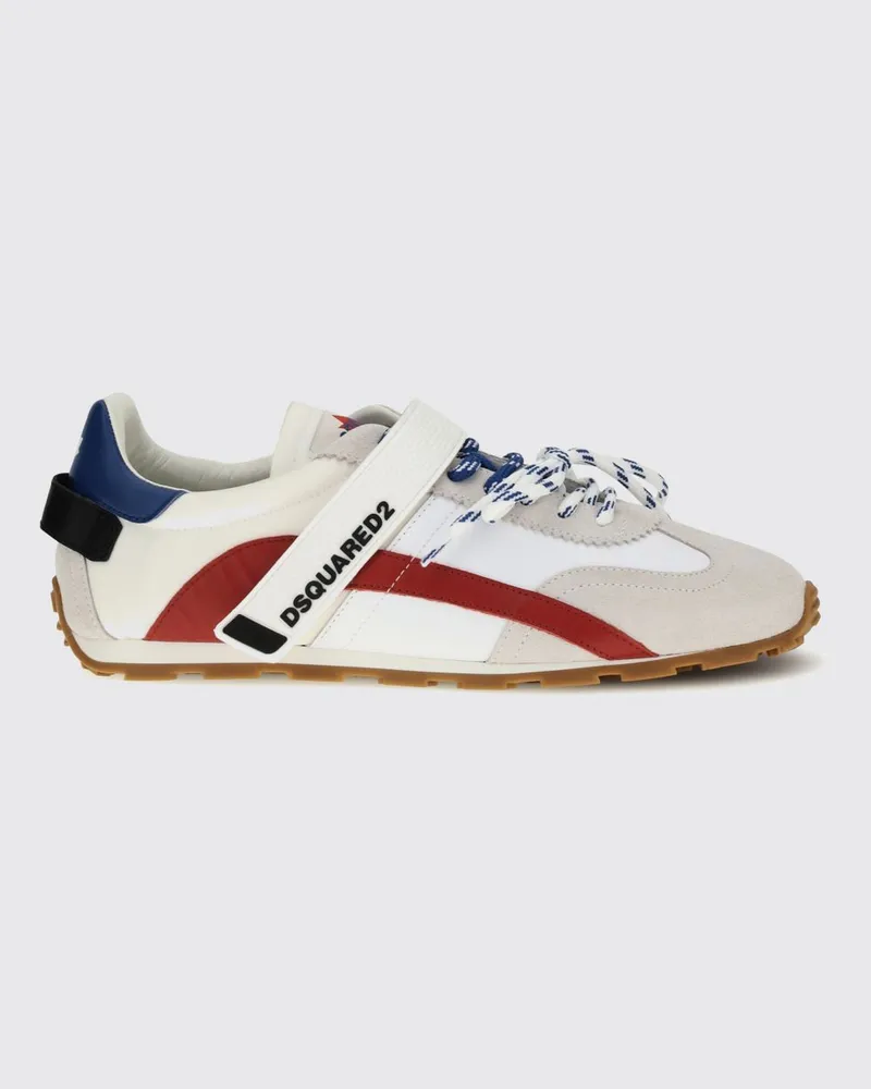 Dsquared2 DC-642 Sneakers aus Leder und Nylon Weiß