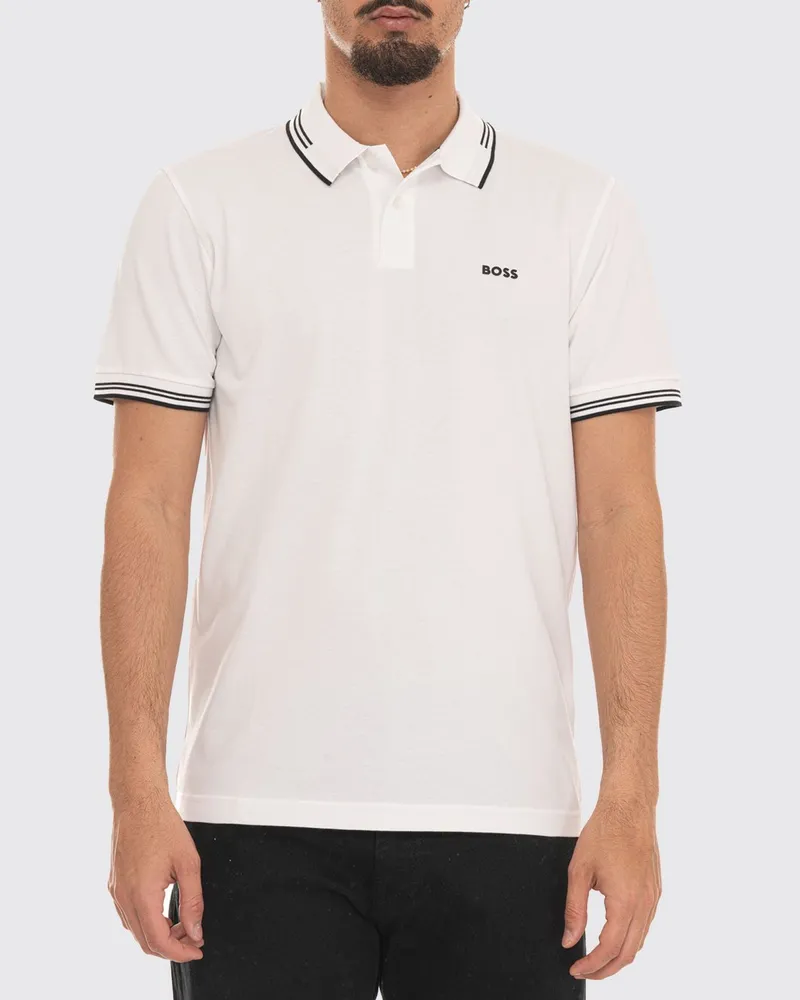 HUGO BOSS Baumwoll-Polo mit Logo Weiß