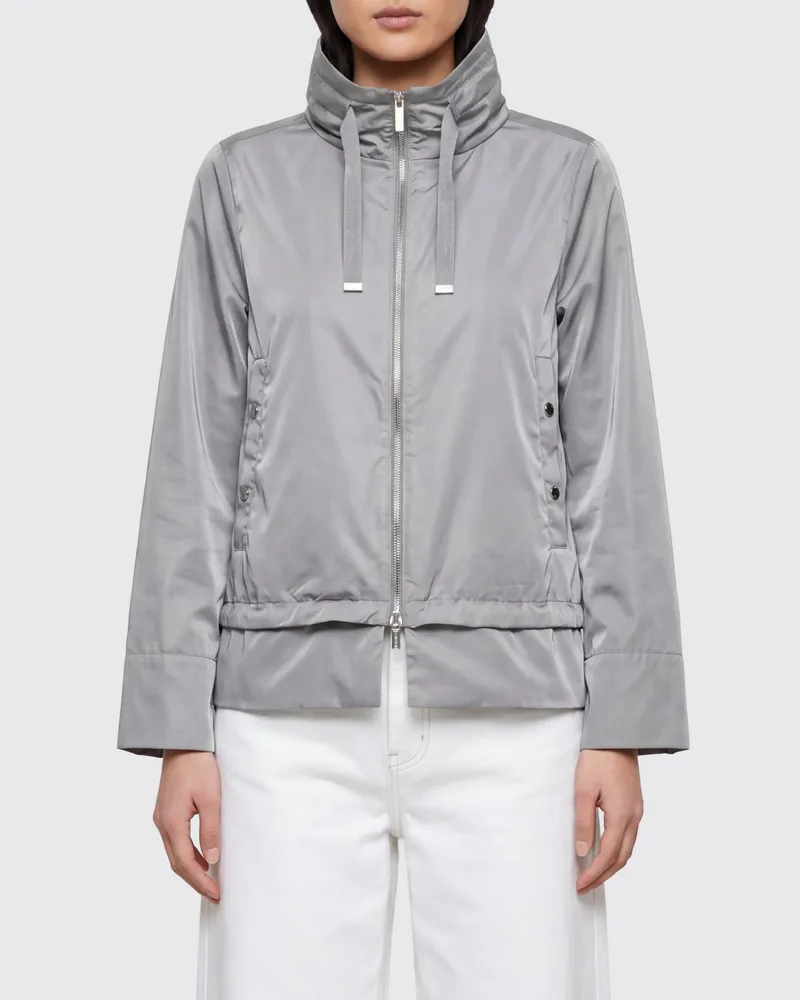 MOORER Kurze Windbreaker-Jacke von aus Funktionsstoff mit Kapuze und Reißverschluss Wasser