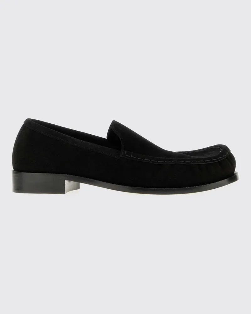 Dries van Noten Wildleder-Loafer mit runder Zehenkappe und Ledersohle Schwarz