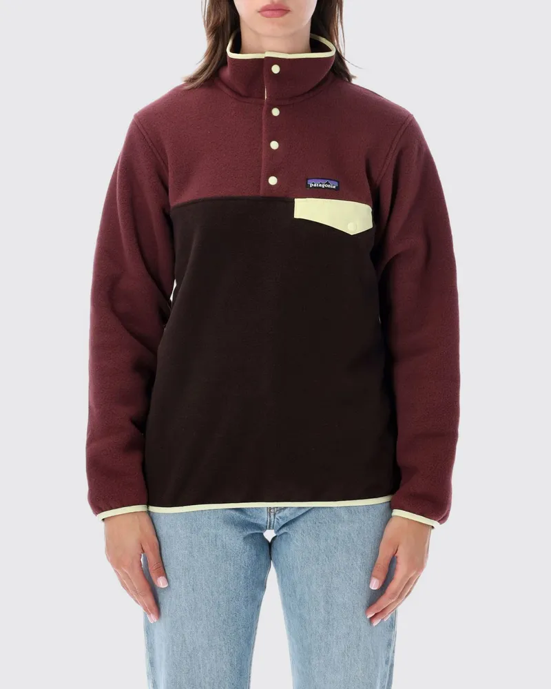 Patagonia Synchilla® Fleecepullover mit Stehkragen und Knopfleiste Braun