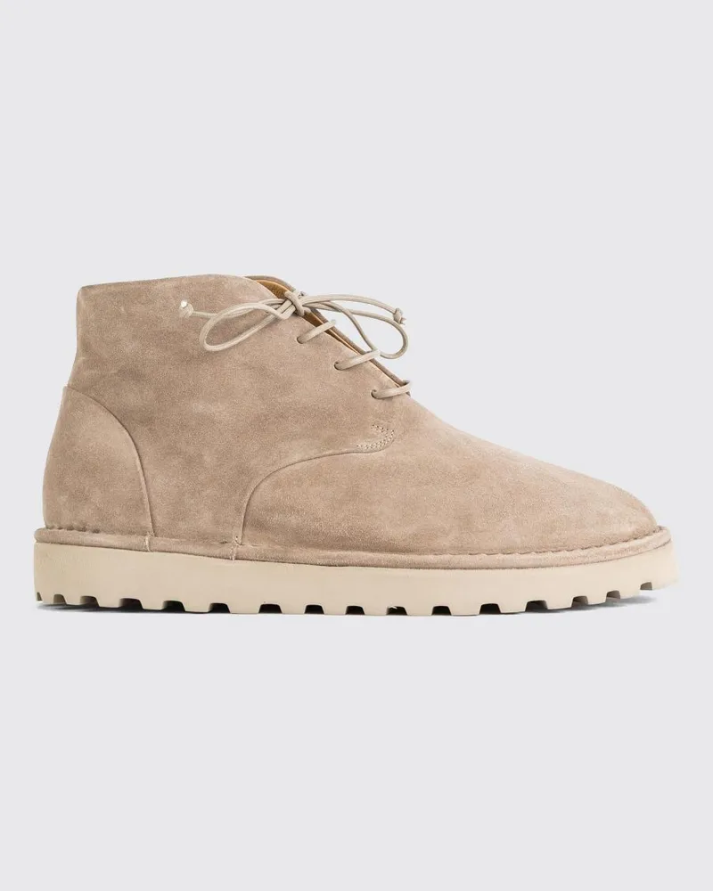 Marsèll Sancrispa Schnürstiefeletten aus Wildleder mit gekerbter Sohle Beige