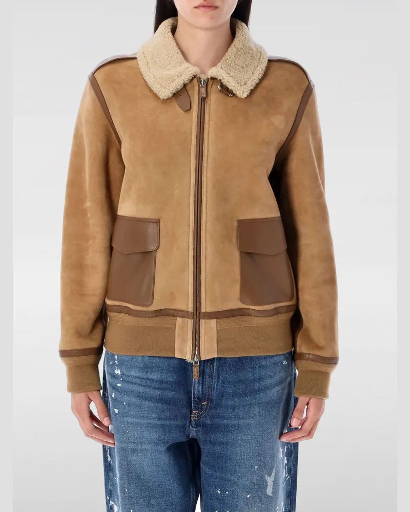 Ralph Lauren Mantel damen Leder