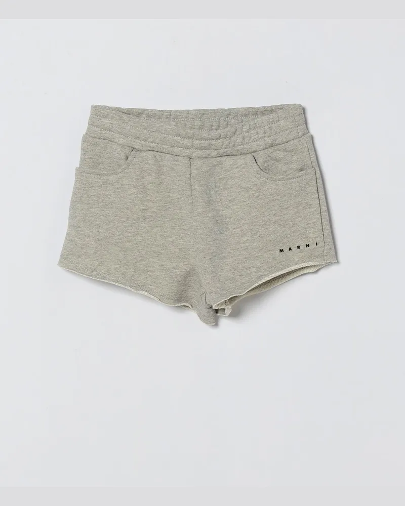 Marni Baumwoll-Jogging-Shorts mit Logo Grau