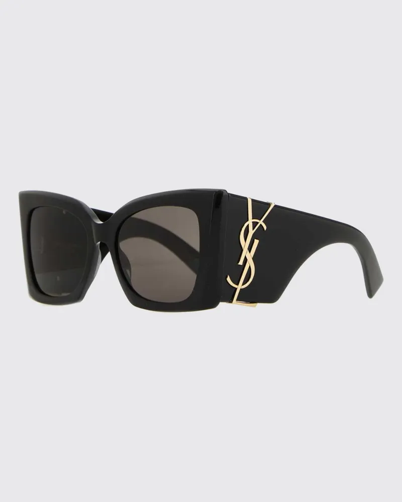 Saint Laurent Cat-Eye-Sonnenbrille von aus Acetat mit YSL-Monogramm Schwarz