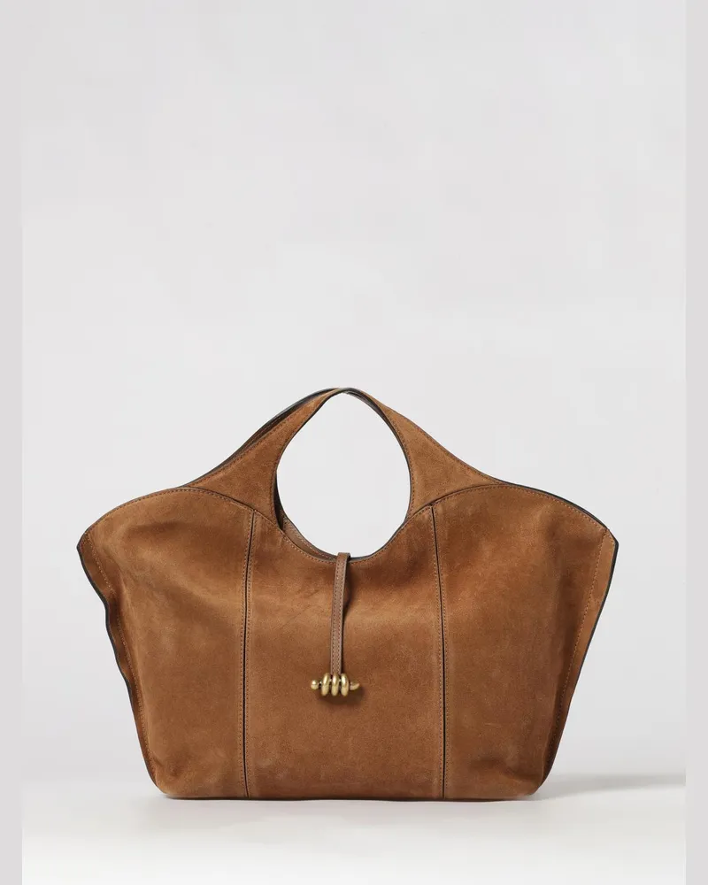 Gianni Chiarini Ausgestellte Handtasche Infinity aus Leder und Veloursleder Braun