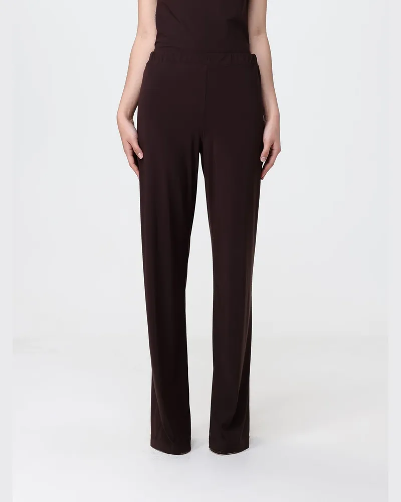 Maliparmi Hoch taillierte Jersey-Hose mit weitem Bein Dark
