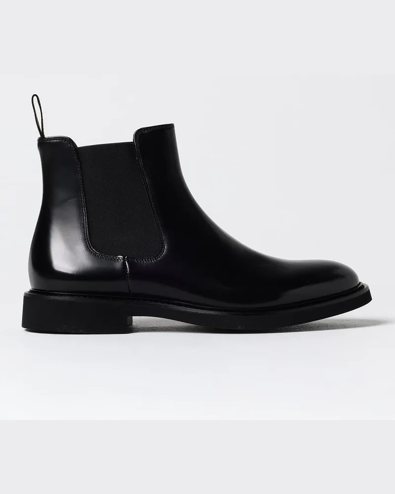 Doucal´s Ankle Boots aus gebürstetem Leder Schwarz