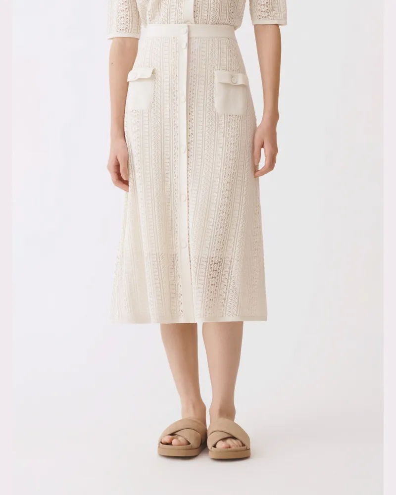 Fabiana Filippi Gestrickter Midirock Butter