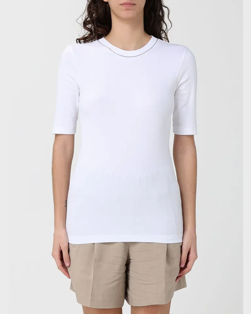 Brunello Cucinelli T-shirt damen Weiß